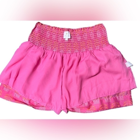 J. MARIE Women's Maeve Skort Medium Pink, Orange, & White Novelty Flower Print - Picture 4 of 16